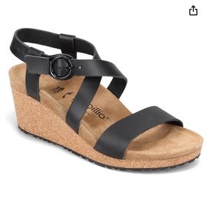 Birkenstock Women’s Soley sandcastle- Papillio wedge sandals. Size:9. Like new